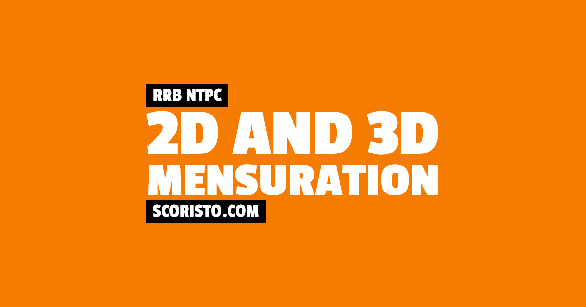 2d and 3d mensuration rrb ntpc